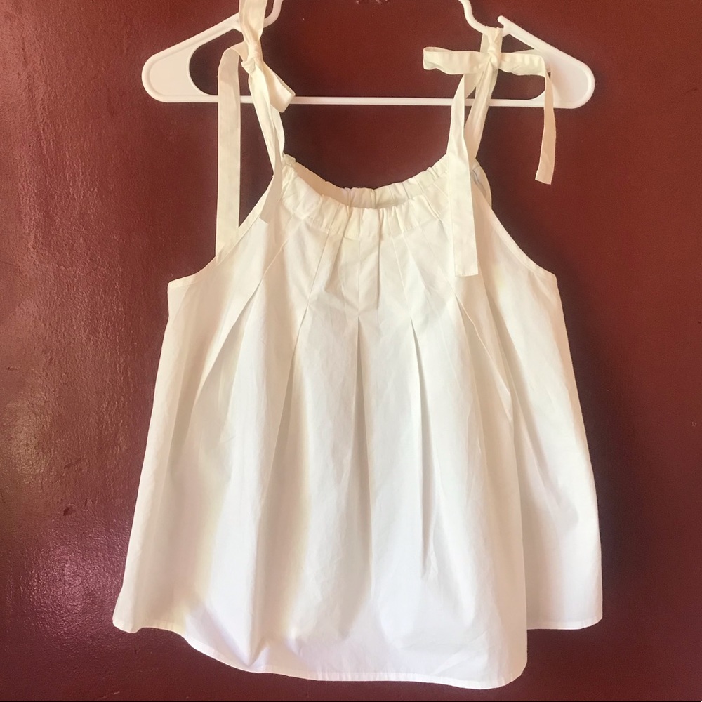 Maeve White Tied Straps Tank Top